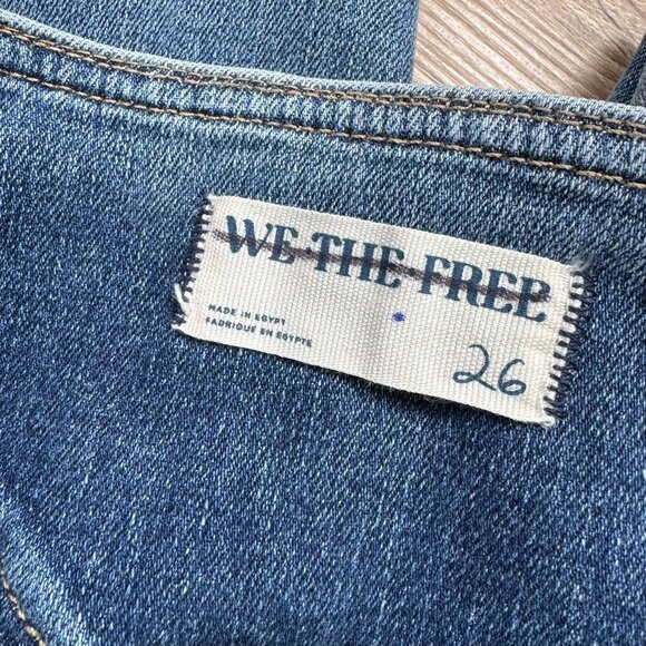 NWT Free People CRVY Wild Honey Denim Flare High Rise Jeans Blue - Picture 7 of 11